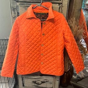 Orange quilted jacket